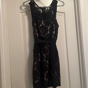 Black floral dress with pockets
